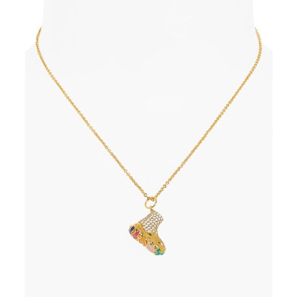 NWT Kurt Geiger London Pavé Crystal Sneaker Charm Necklace & Drop Earrings Set - Picture 5 of 6